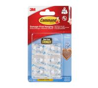 3M Command™ Mini Clear Hooks with Clear Strips Value Pack 17006CLR-VP