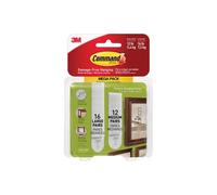 3M Command Picture Hanging Strips Mega Pack, White