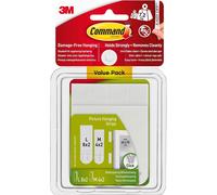 3M Command Picture Hanging Strips 17209UKN – White, Medium & Large, Pack of 12