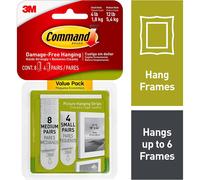 3M Command Picture Hanging Strips Variety Value Pack, 4-Small & 8-Medium Strips