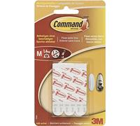3M Command Refill Strips, Medium, White, 8 Strips