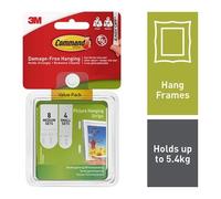 3M Command Removable Picture Hanging Strips│8 Large & 4 Medium Set│Easy to Apply