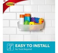 Command BATH11-ES Shower Caddy with Water Resistant Strips - Frosted