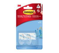 Command Small Hook 2/Pkg-2 Clear Hooks & 4 Strips