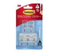 3M Command Small Clear Wire Hook (Holds)230G, Pack Of 5