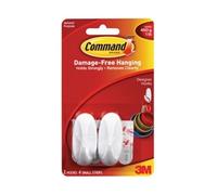 Command Hook Strips White 25 mm (W) x 0.022 m (L) Plastic 17082 Pack of 2