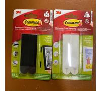 3M Command Adhesive Strips 17206BLK-UKN Black Pack of 4