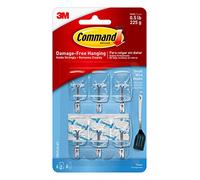 3M Command Utensil Hooks, Clear, 0.5 lb Capacity, Pack of 6