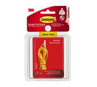 Command Medium Hooks White Value Pack of 6 [4396]