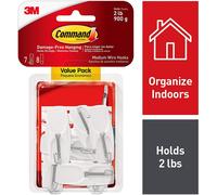 3M Company 17065-VPES White Medium Toggle Hook, 7 Count