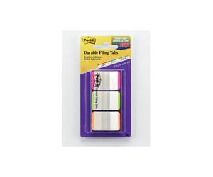 3M Company MMM686LPGO Durable Tabs 1X1.5 66 Tabs 3 Pads Pink Green Orange
