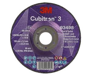 3M Cubitron 3 Cut and Grind Wheel, 93498, 36+, T27
