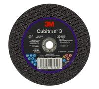 3M Cubitron 3 Cut-Off Wheel 33459, 100 mm x 1 mm x 9.53 mm (4 in x 0.04 in x 3/8 in), Long Lasting Performance, High Cut Rate, for Automotive Cutting and Splicing, Collision Repair, 5 Wheels