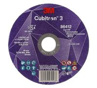 3M Cubitron 3 Cut-Off Wheel, 86580, 80+, T41, 125 mm x 0.8 mm x 22.23 mm, EN, 25/Pack