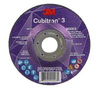 3M Cubitron 3 Depressed Center Grinding Wheel, 90003, 36+, T27, 4-1/2 in x 1/4 in x7/8 in (11x6x22.23), ANSI, Precision Shaped Grain, Beveling, Weld Grinding, Heavy Deburring, Slag Removal