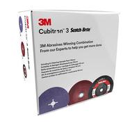 3M Cubitron 3 Fibre Disc 1182C, 115 mm, includes XO-RD Disc and Ribbed BUP (3 x 1182C 36+, 1 x Scotch-Brite Clean & Strip XT Pro XO-RD Extra Coarse, 1 x Fibre Disc Ribbed Back Up Pad)