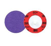 3M Cubitron 3 Roloc Durable Edge Disc 1184F, 60+ YF-weight, TR, Purple, 51 mm, 50/Carton