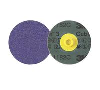 3M Cubitron 3 Roloc Fibre Disc 1182C, 36+, TR, Purple, 76 mm, 50/Carton