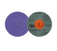 3M Cubitron 3 Roloc Fibre Disc 1182C, 60+, TR, Purple, 51 mm, 50/Carton