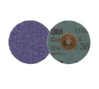 3M Cubitron 3 Roloc Fibre Disc 1182C, 80+, TR, Purple, 76 mm, 50/Carton