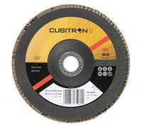 3M Cubitron II Flap Disc 967A - 40+ Grit Ceramic Precision Shaped Grain - Type 27 Angle Grinder Disc - Metal Grinding - 5" x 7/8" Arbor Hole - Pack of 10