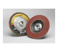 3M Cubitron II Flap Disc 967A 60+ T29 Quick Change 4-1/2 in x 5/8""""-11 Pack of 10 Medium Pressure Applications Light Deburring Scale Remov