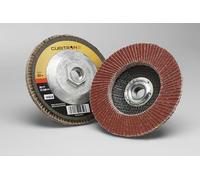 3M Cubitron II Flap Disc 967A - 80+ Grit Ceramic Precision Shaped Grain - Type 27 Quick Change Angle Grinder Disc - 4.5" x 5/8-11 Thread