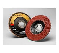 3M Cubitron II Flap Disc 967A - 80+ Grit Ceramic Precision Shaped Grain - Type 29 Angle Grinder Disc - Metal Grinding - 4.5" x 7/8" Arbor Hole, Brown