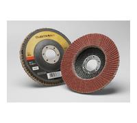 3M Cubitron II Flap Disc 969F 40+ T27 4-1/2 in x 7/8 in Pack of 10 Polyester Backing Heavy Grinding Edge Deburring Aggressive Weld Removal and