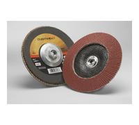 3M Cubitron II Flap Disc 969F 40+ T29 Quick Change 7 in x 5/8""""-11 Pack of 5 Polyester Backing Heavy Grinding Edge Deburring Aggressive W