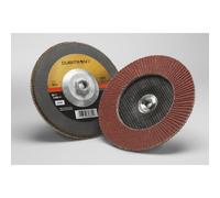 3M Cubitron II Flap Disc 969F 80+ T27 Quick Change 7 in x 5/8""""-11 Pack of 5 Polyester Backing Heavy Grinding Edge Deburring Aggressive W