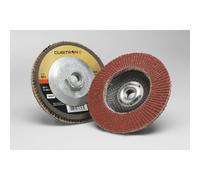 3M Cubitron II Flap Disc 969F 80+ T29 4 in x 5/8 in Pack of 10 Polyester Backing Heavy Grinding Edge Deburring Aggressive Weld Removal and Bev