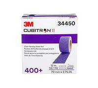 3M Cubitron II Hookit Abrasive Sheet Roll, 34450, Multi-Hole, 70 mm x 12 m, 400+ Grade, Automotive Sanding Roll Sandpaper for Coating Removal, Body Repair, Auto Sanding