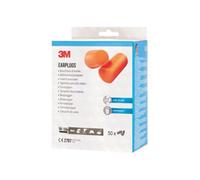 3M Earplugs 1100, Contractor Pack, Orange, 50 Pairs (94 - 105 dB)
