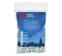 3M Disposable Earplugs, Hearing Protection for Quiet & Sleep, Light Blue, 32 NRR, 80 Pairs in a resealable Bag