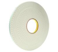 3M Double Coated Urethane Foam Tape 4026, 19 mm x 33 m, White, 1 x Roll | Double Sided Sticky Tape for Bonding, Attaching and Mounting