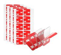 3M Double Sided Adhesive Pads Heavy Duty VHB 25MM x 25MM 0.5MM Thick 40 PCS Clear 4905 Square Sticky Mounting Foam Tape Strong Adhesive for Car Décor Home Office Logos