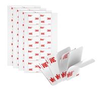 3M Double Sided Adhesive Pads Heavy Duty VHB 25MM x 25MM 0.6MM Thick 40 PCS White 4930 Square Sticky Mounting Foam Tape Strong Adhesive for Car Décor Home Office Logos