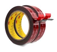 3M Double Sided Mounting Tape 25mm x 4.7m Black 2 Pack 5925 0.6mm Thick Heavy Duty Foam Tape Strong Adhesive for Car Décor Home Office Logos