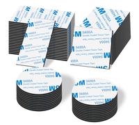 3M Double Sided Sticky Pads Heavy Duty,60 Pcs Adhesive Tapes Waterproof Black Foam PE Self Adhesive Round×20,Square×20,Rectangle×20 For Home and Car Decorations