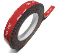 3M Double Sided Tape | Heavy Duty | Size 12mm x 3 Metres | Thickness 1mm | Colour Grey | for Car, Home, Decor, Signage and more | Comes with IPA Surface Cleaning Wipe and Instructions