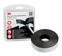 3M Dual Lock Reclosable Fastener SJ354B, Heavy Duty, bonds well to many LSE materials (polypropylene, polyethylene) and critical paints, 25mm x 2.5m, Thickness 5.7mm, Black, indoor/outdoor, 1 Roll