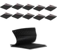 3M Dual Lock SJ3550 5cm x 5cm 10PCS Black Reclosable Fastener Heavy Duty Interlocking Tape Mushroom Shaped Sticky Hook Lock Mounting Tape for EZ Pass Holder Indoor Outdoor Use