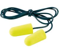3M E-A-R Soft Yellow Neon Earplugs ES-01-005, 36 dB, Corded - Foam plugs with vinyl cord for high hearing protection and comfort - 1x 2000 Pairs