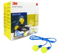 3M EAR EX-01-020 PUSH-INS Reusable Foam Corded 35db Ear Plugs Comfort & Safety