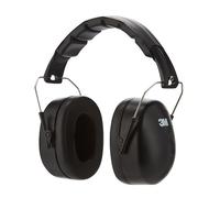 3M Earmuffs Foldable Headband 90563E, SNR value 30 dB, Black | Ear Defender With Soft Cushions, Comfortable Fit, Adjustable Band For Multiple Head Sizes, For Noise Levels Range 94-105 dB
