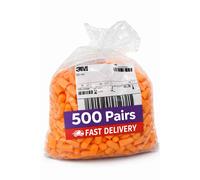 3M Earplugs Uncorded 1100R Top Up Bag Soft Disposable Comfortable SNR 500 pairs