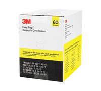 3M Easy Trap Sweep and Dust Sheets, 1 Roll of 60 5" x 6" Sheets, Disposable Easy Sweep Floor Duster, Picks Up 8x More Dirt, Dust, Sand, Hair, Works on Dry or Wet Surfaces, Hardwood Floors, 59032W