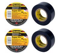 3M Electrical Tape Vinyl, Black 19mm x 20m Professional Pack of 1