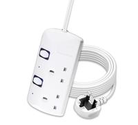 3M Extension Lead, 2 Gang Extension Lead With separate switch